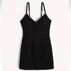 Abercrombie & Fitch Tweed Corset Mini Dress in Black